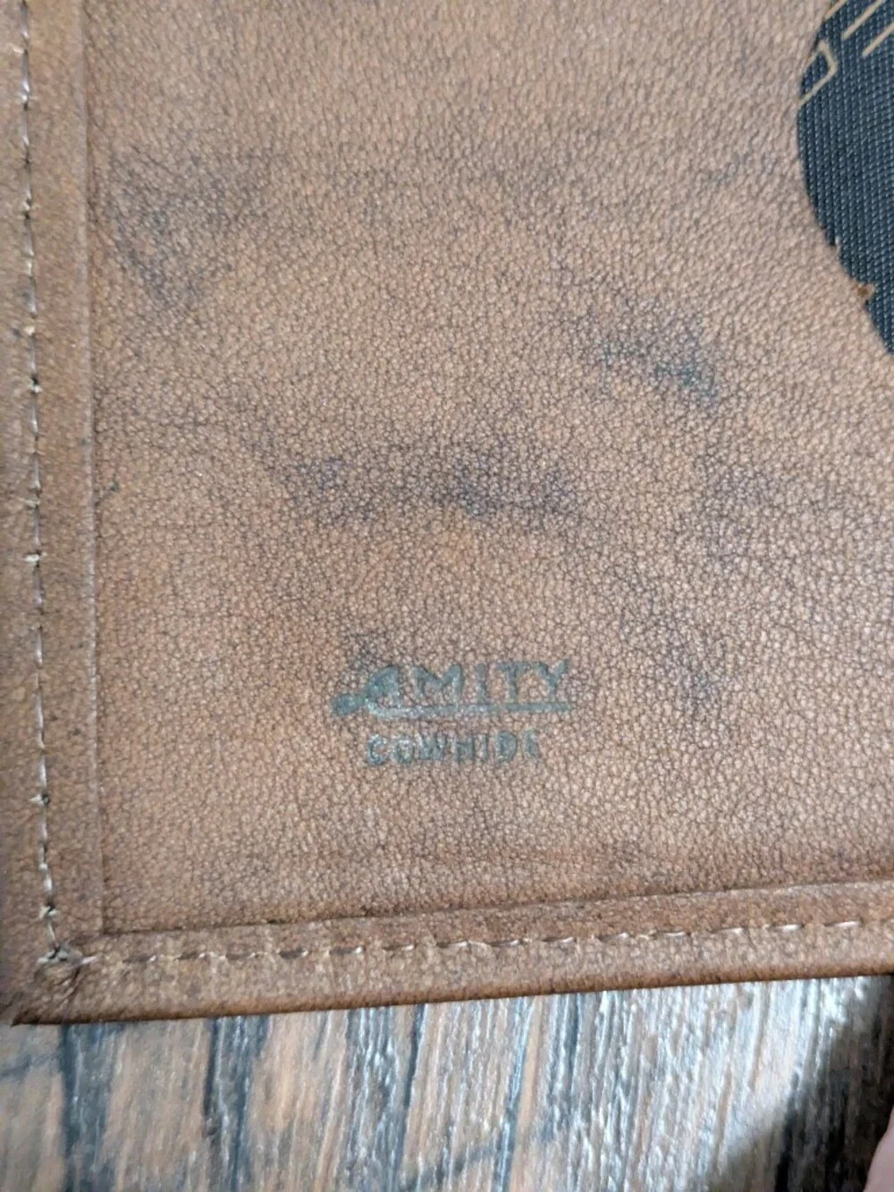 Vintage Amity Brown Cowhide Leather Card Case Wallet Bifold New Without Tags